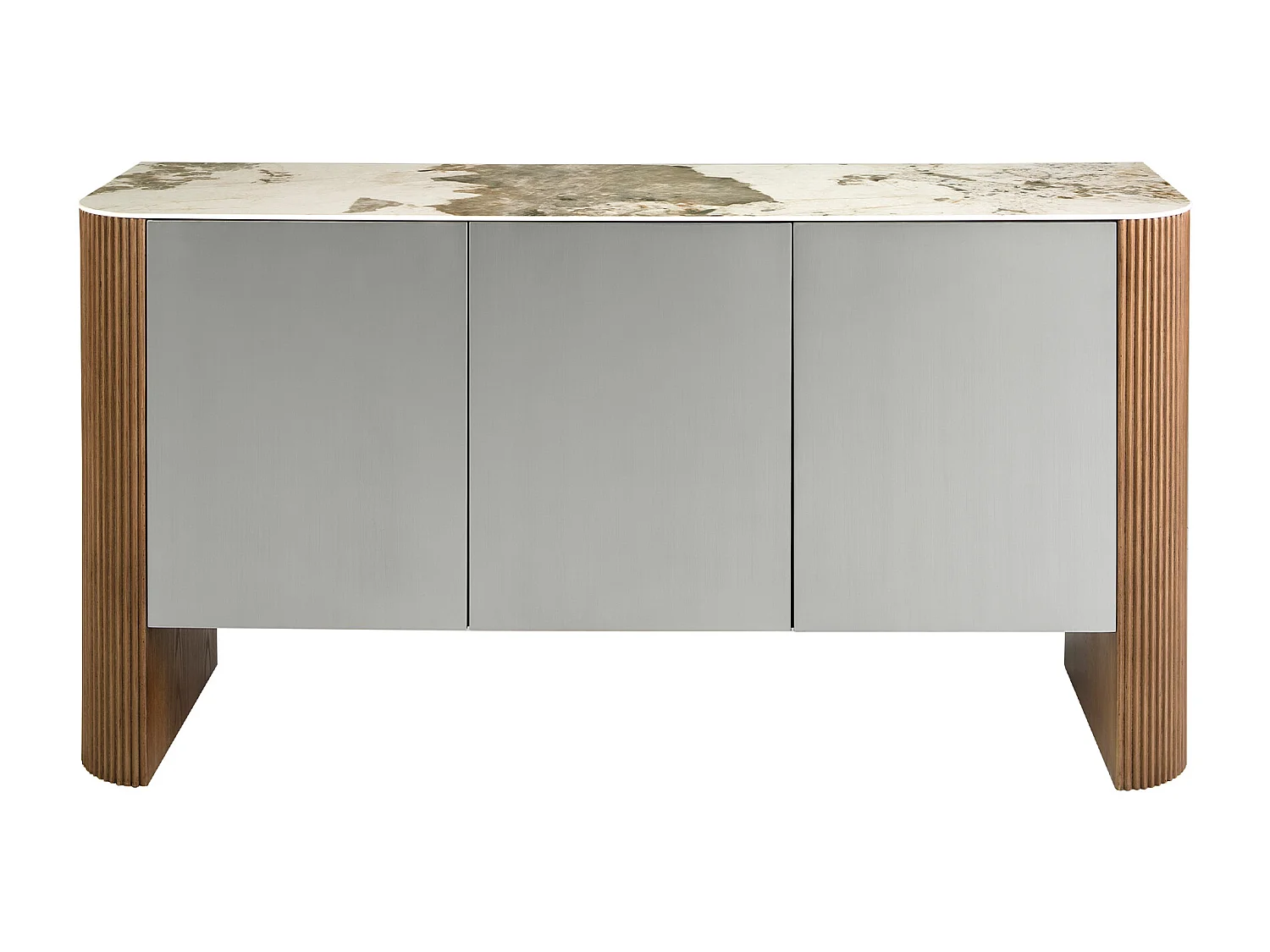 Buffet en bois argenté, noyer et plateau en marbre de porcelaine 3261 ANGEL CERDA