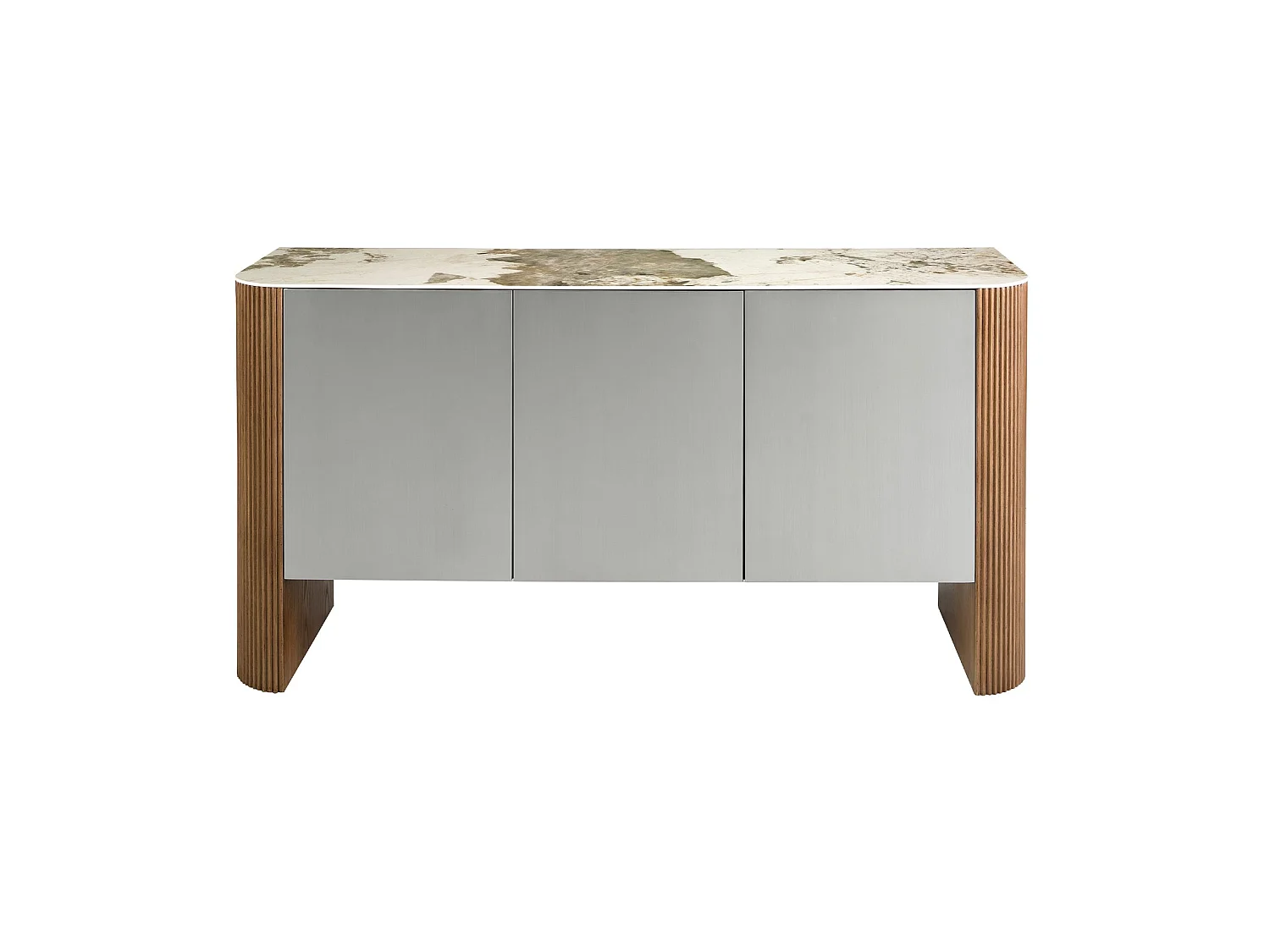 Buffet en bois argenté, noyer et plateau en marbre de porcelaine 3261 ANGEL CERDA