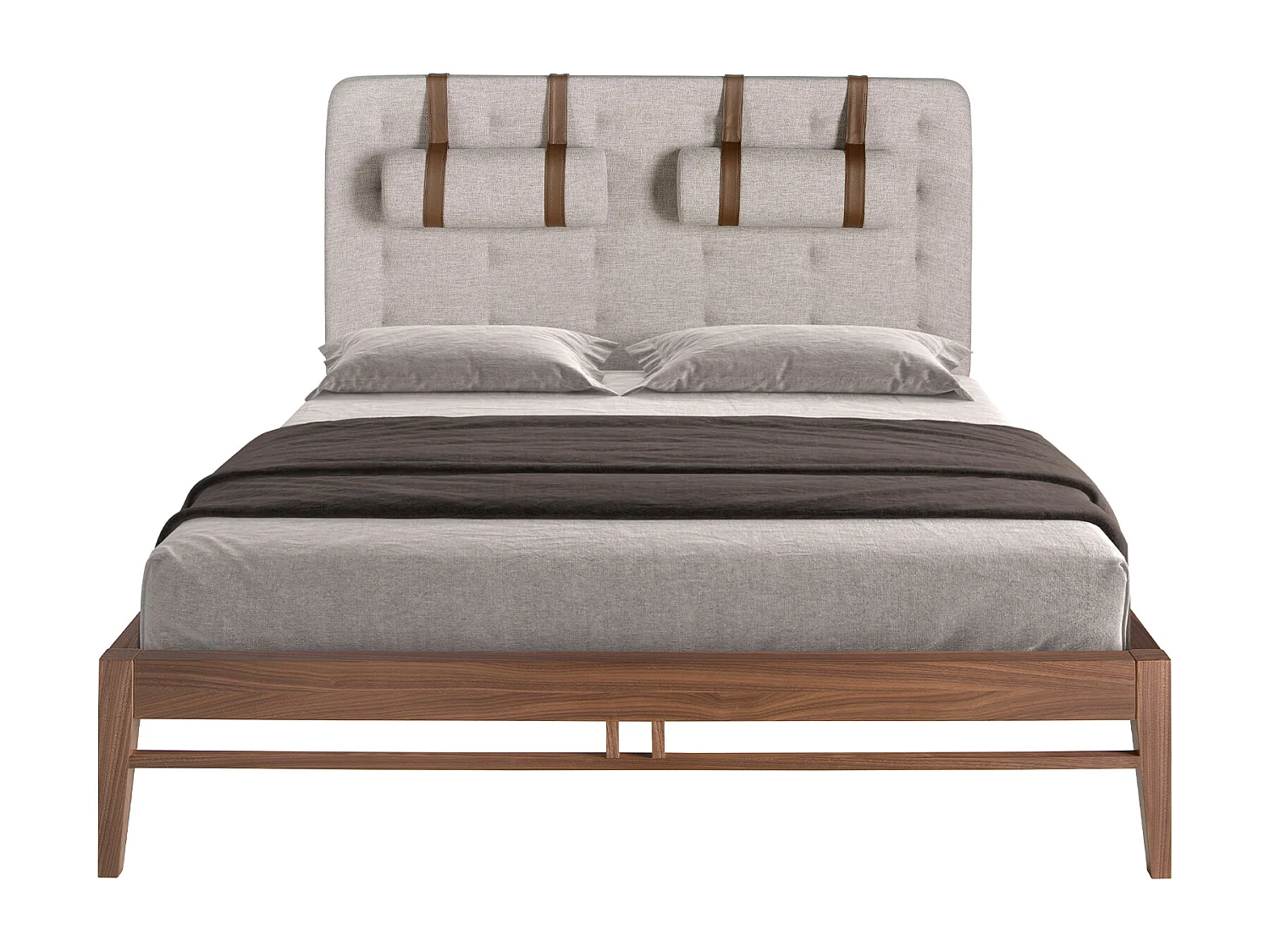 Lit tufté en tissu gris 7179 ANGEL CERDA