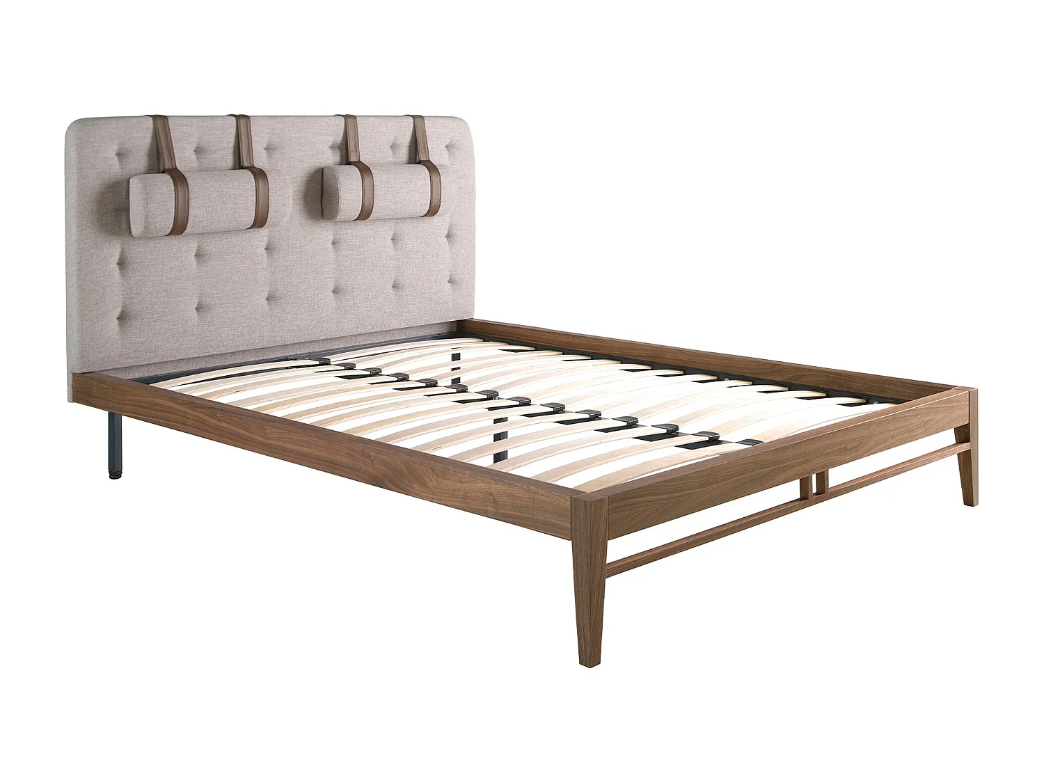 Lit tufté en tissu gris 7179 ANGEL CERDA