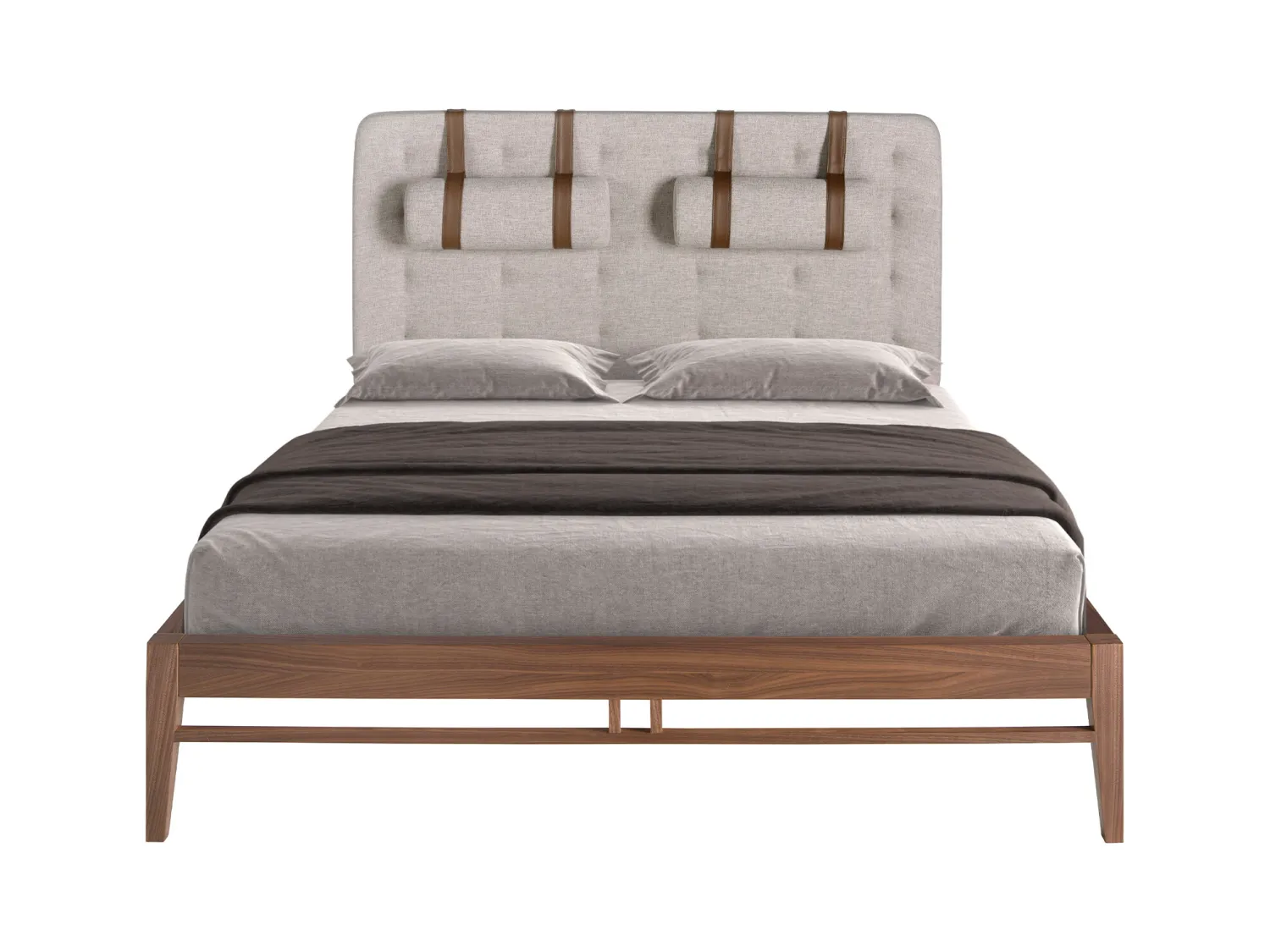 Lit tufté en tissu gris 7179 ANGEL CERDA