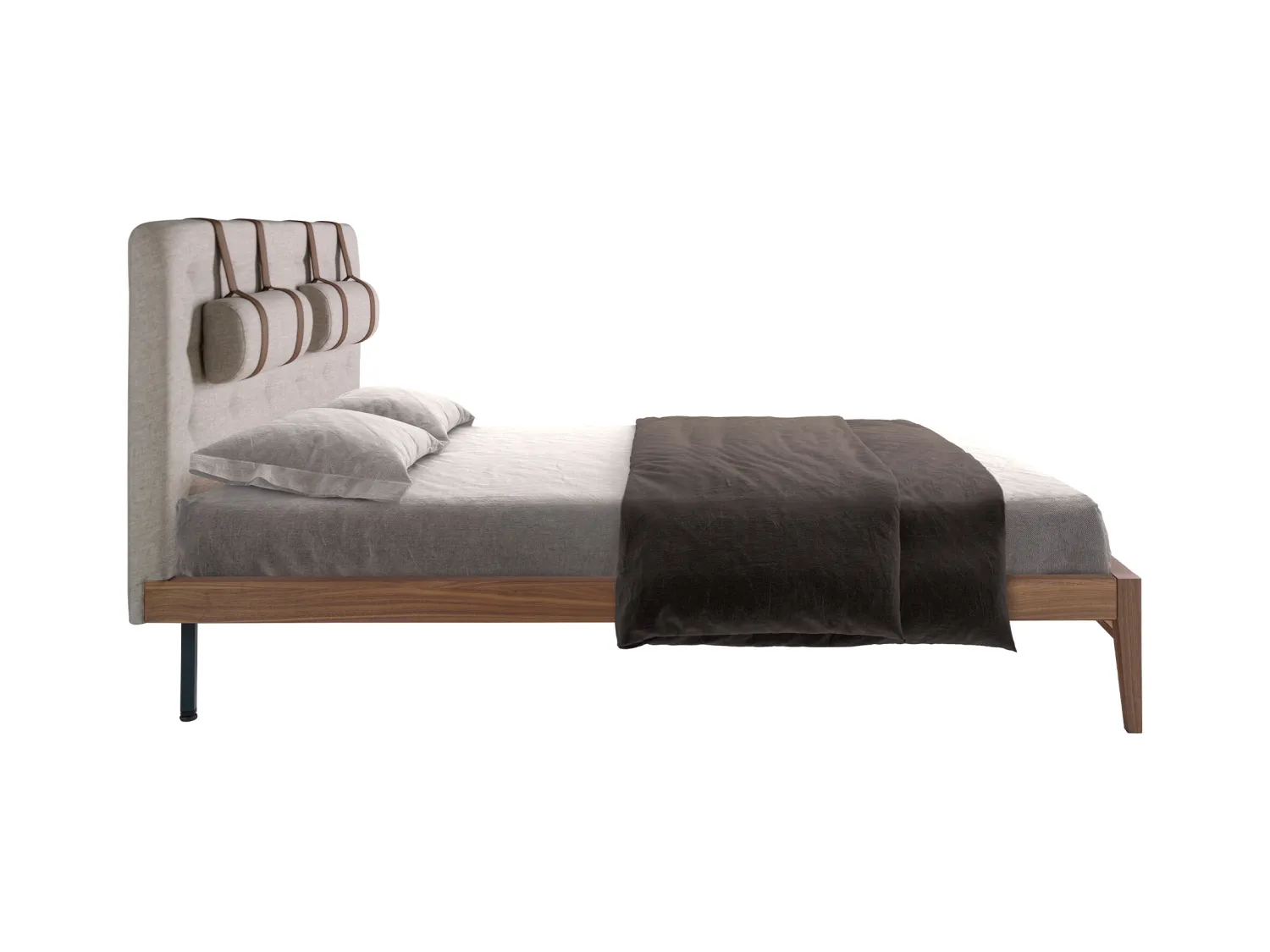 Lit tufté en tissu gris 7179 ANGEL CERDA