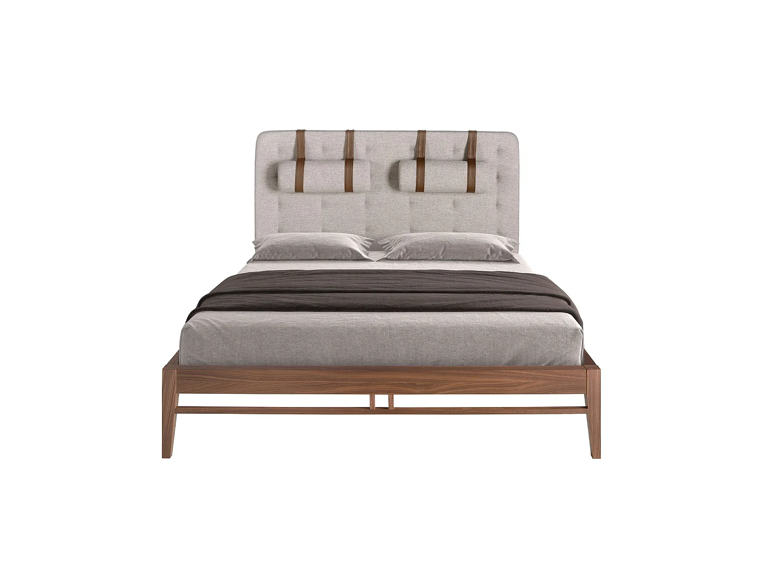 Lit tufté en tissu gris 7179 ANGEL CERDA