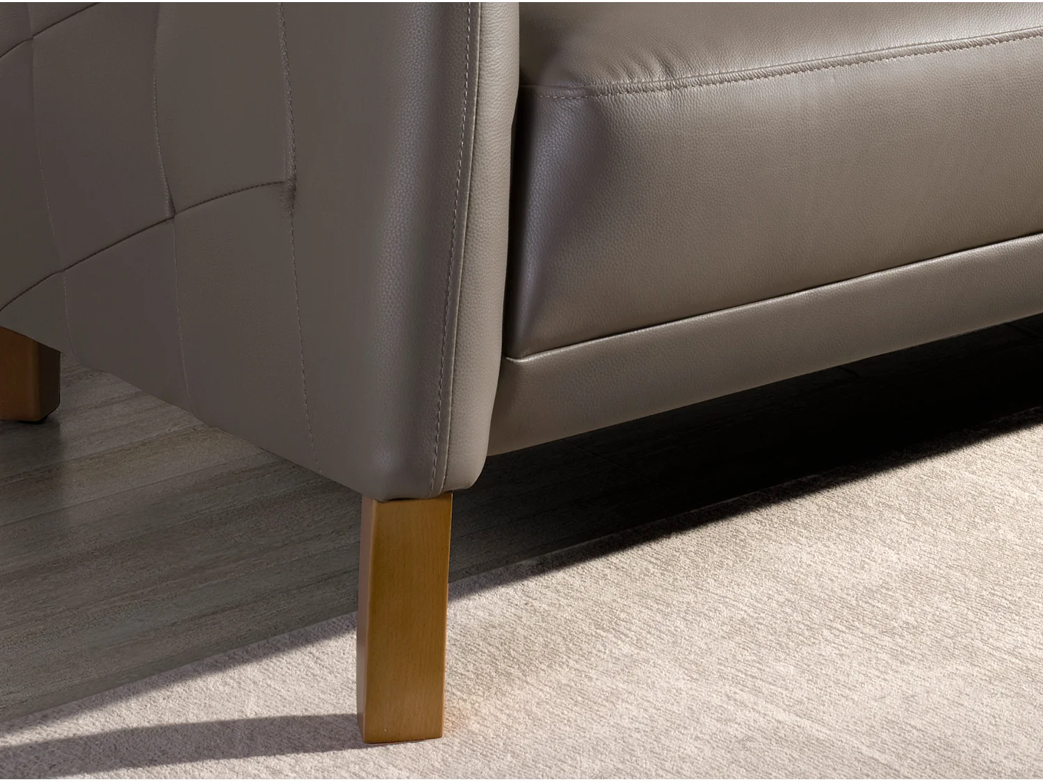 Chester Sofa 2 Sitzer grau Leder 6187 ANGEL CERDA