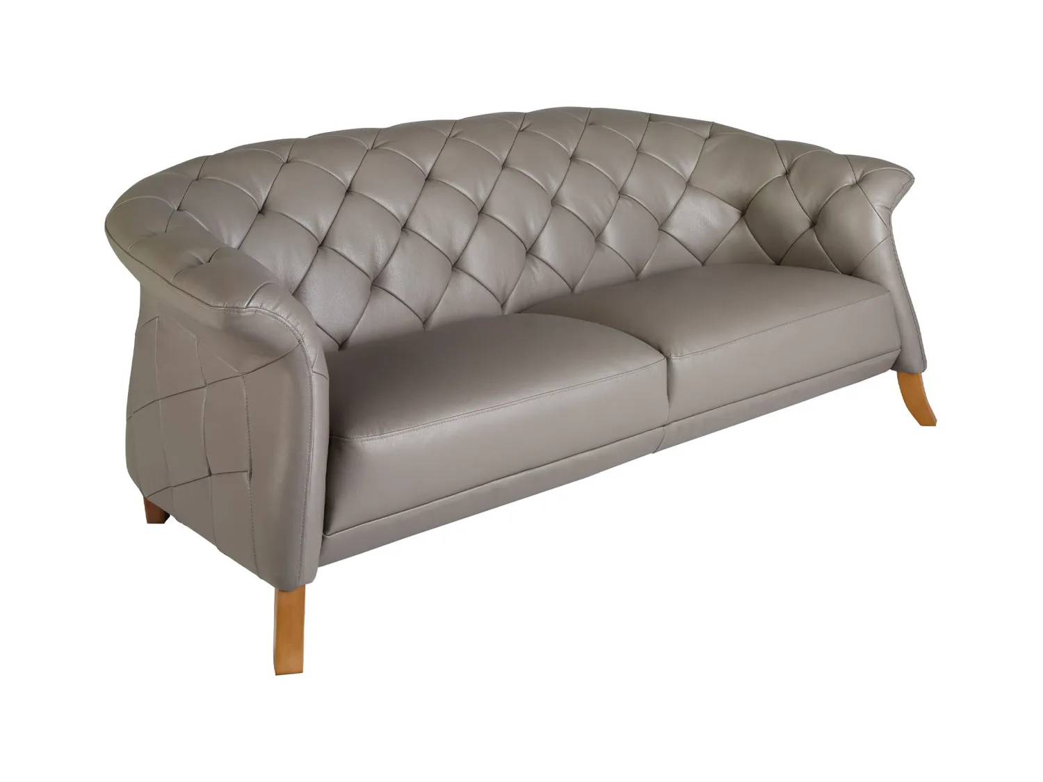 Canapé Chester 2 places cuir gris 6187 ANGEL CERDA
