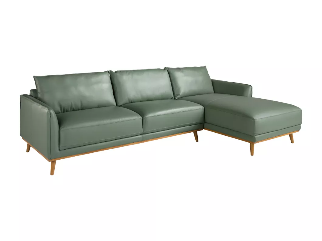 Kauf Unique Rechtes Chaiselongue-Sofa in grünem Leder 6199 ANGEL CERDA