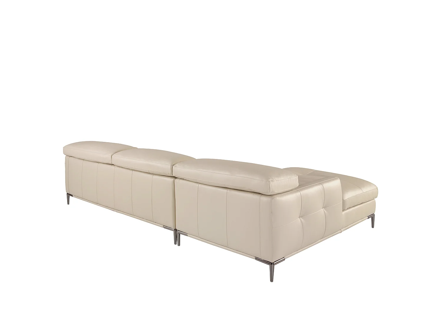 Linker chaise longue bank zand leer