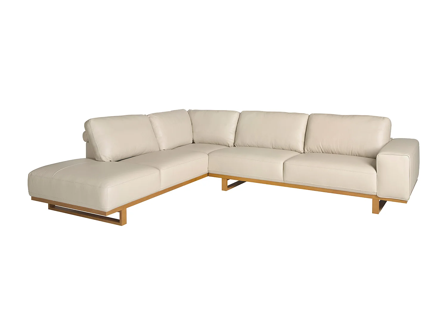 Ecksofa links Leder sand 6204 ANGEL CERDA