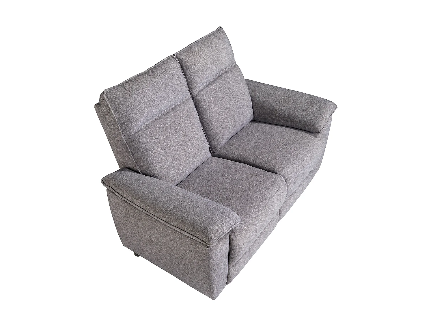 Canapé 2 places en tissu gris