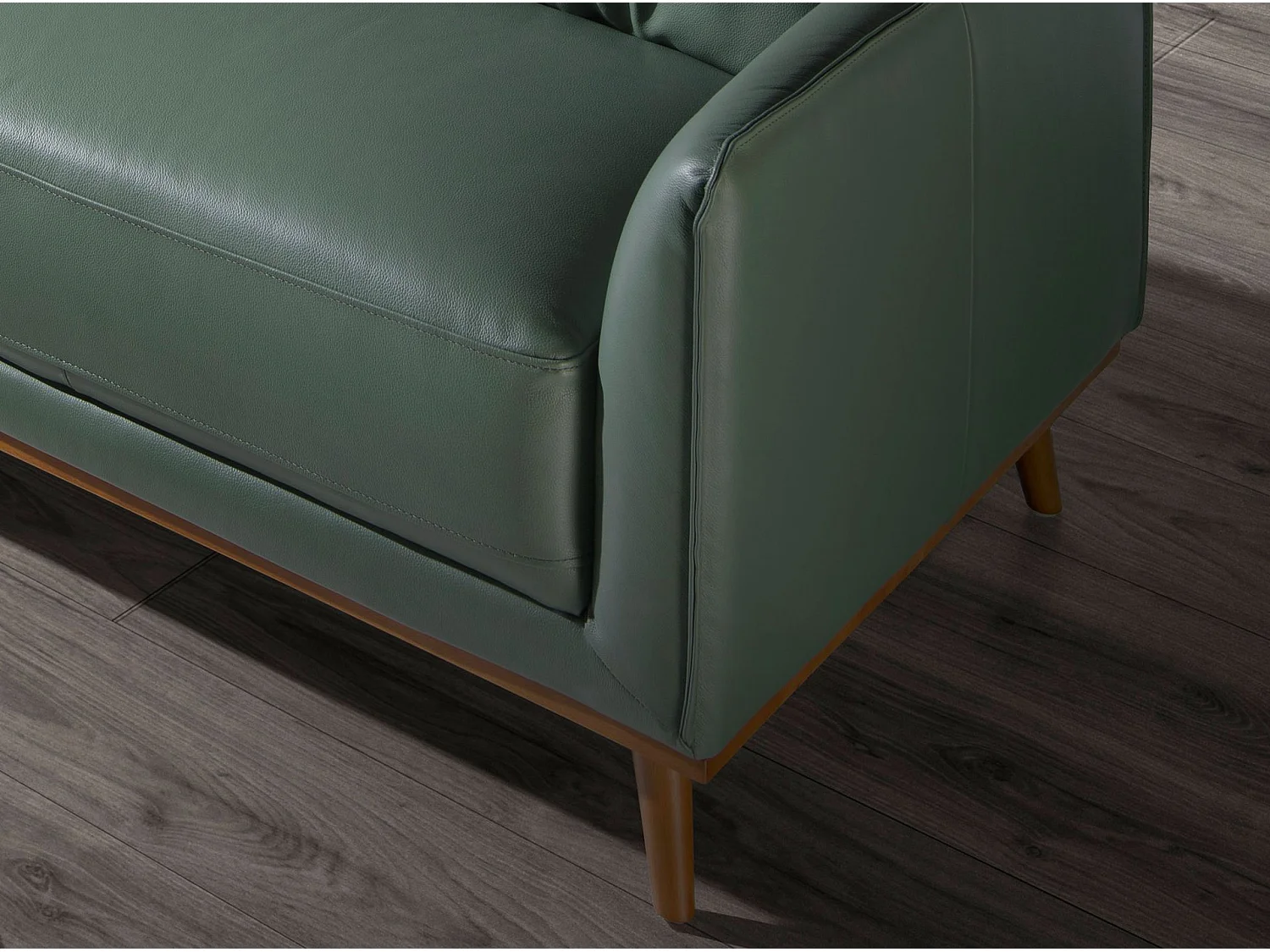 Linkes Chaiselongue-Sofa aus grünem Leder 6200 ANGEL CERDA