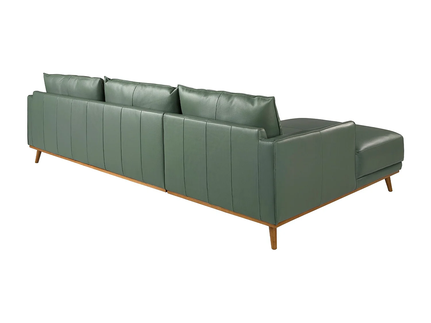 Linkes Chaiselongue-Sofa aus grünem Leder 6200 ANGEL CERDA