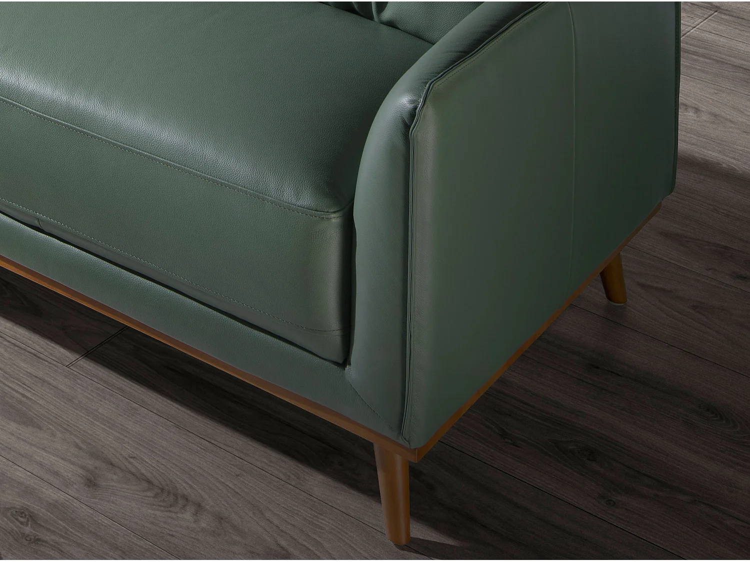 Linkes Chaiselongue-Sofa aus grünem Leder 6200 ANGEL CERDA