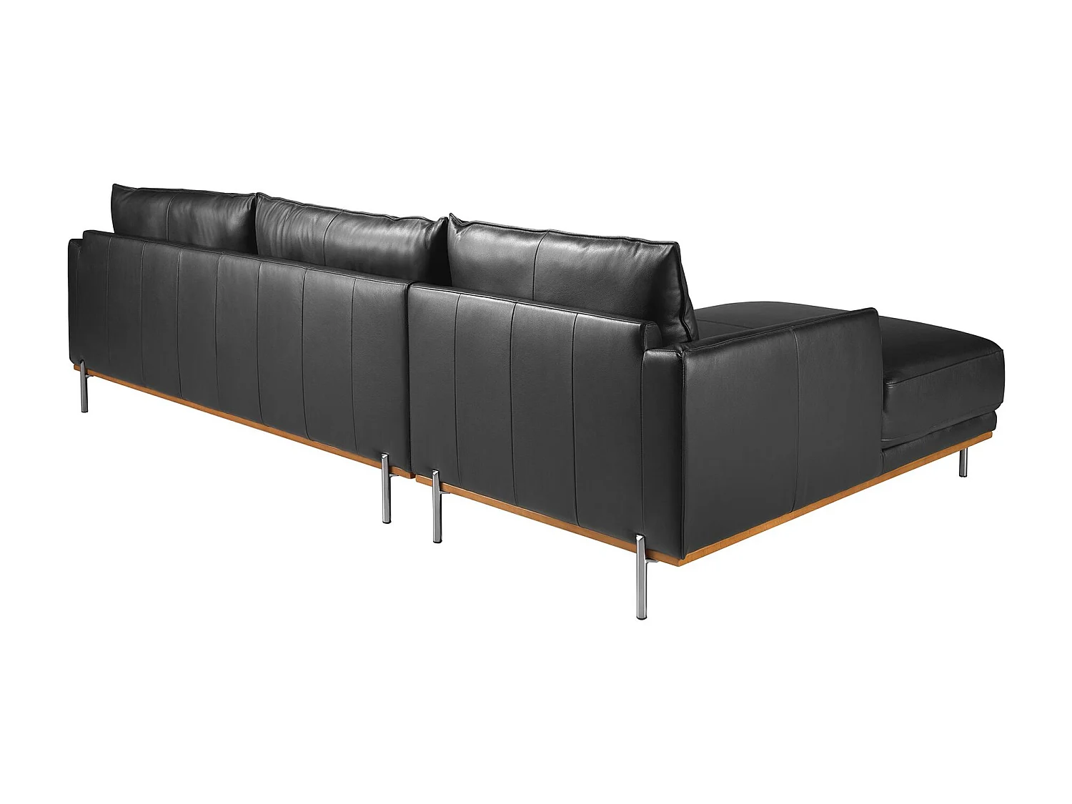 Lewy szezlong sofa czarna skóra 6198 ANGEL CERDA