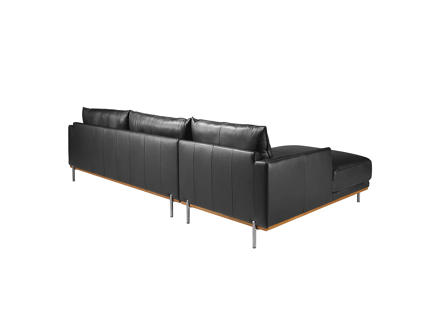 Canapé d'angle gauche en cuir noir 6198 ANGEL CERDA