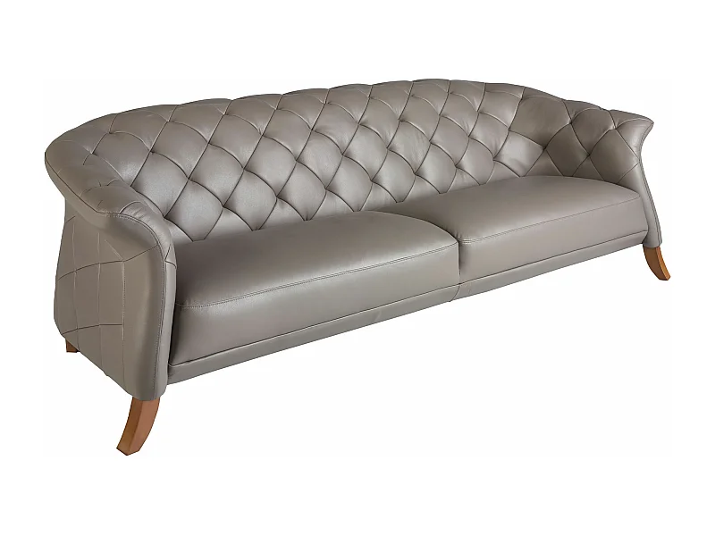 Sofá Chester 3 plazas piel gris  6188 ANGEL CERDA