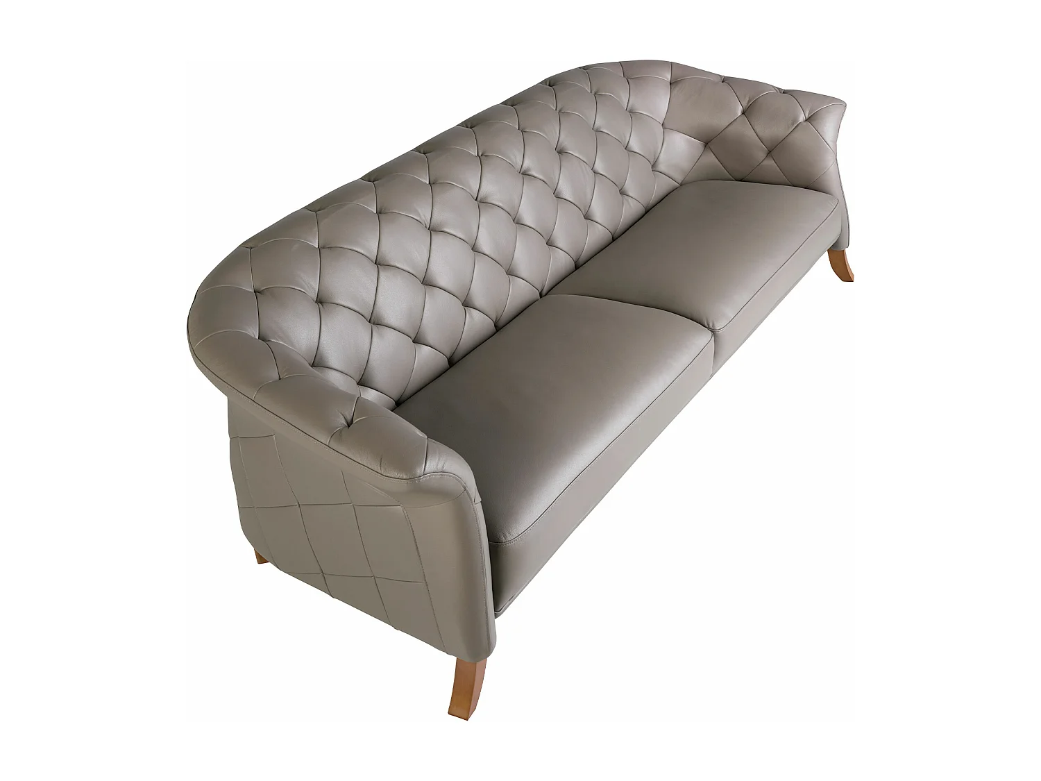 Canapé Chester 3 places cuir gris 6188 ANGEL CERDA