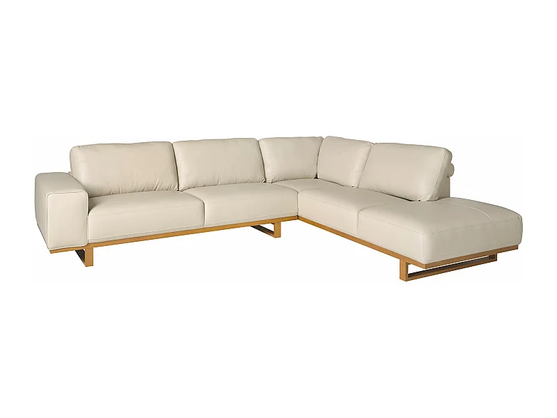 Rechtes Ecksofa in Leder sand  6203 ANGEL CERDA
