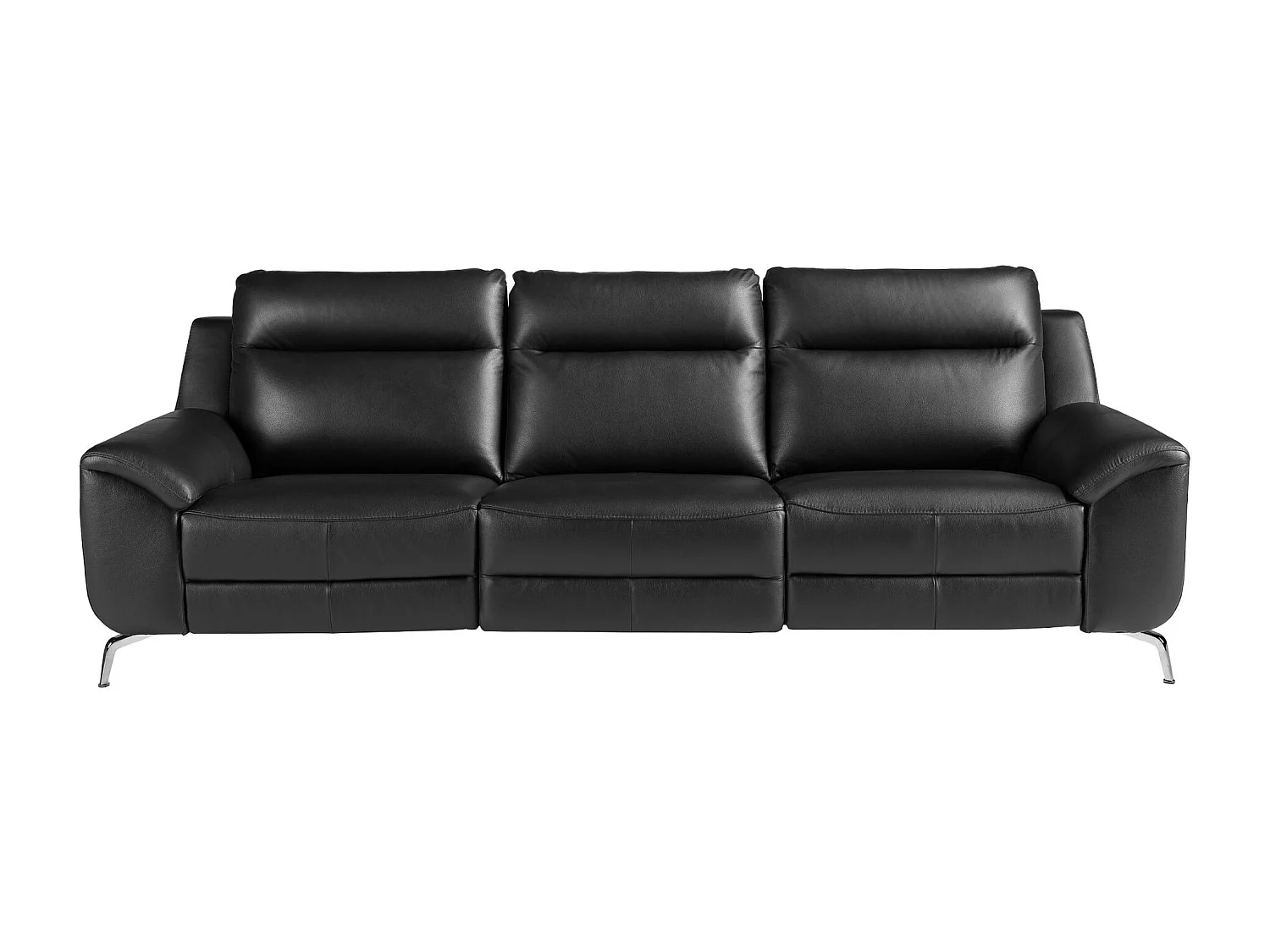 Canapé relax 3 places en cuir noir 6194 ANGEL CERDA