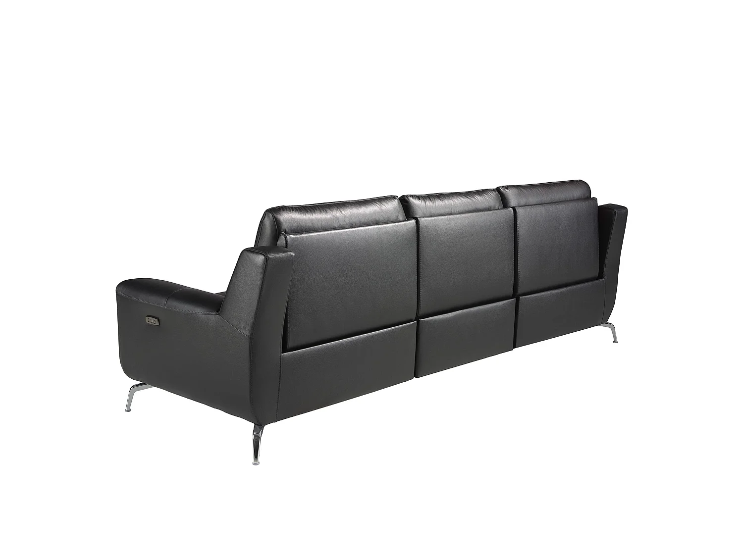 3 zits lederen relax bank zwart 6194 ANGEL CERDA