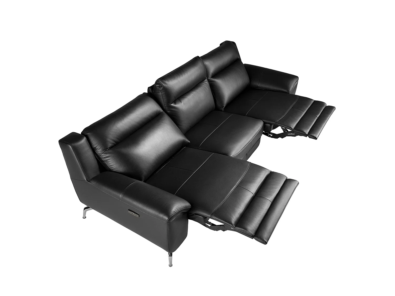 3 zits lederen relax bank zwart 6194 ANGEL CERDA