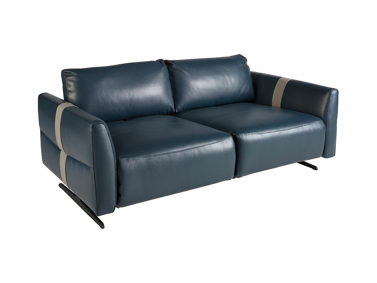 3 zitsbank blauw leer 6196 ANGEL CERDA