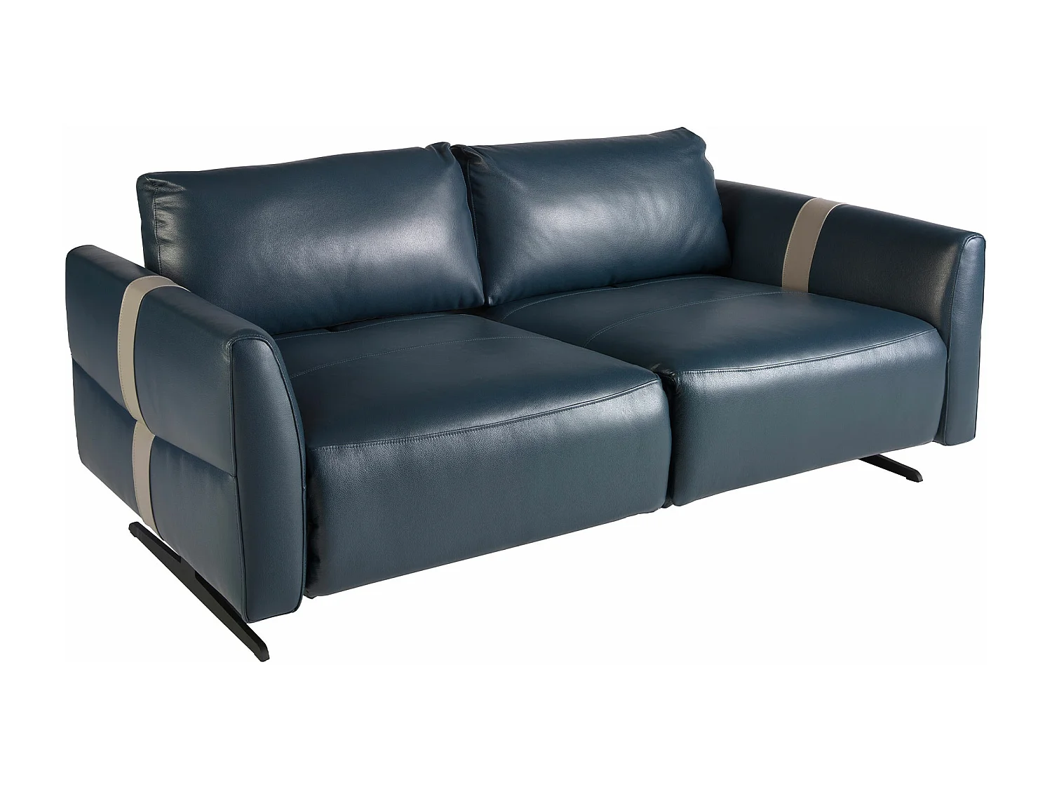 3 zitsbank blauw leer 6196 ANGEL CERDA