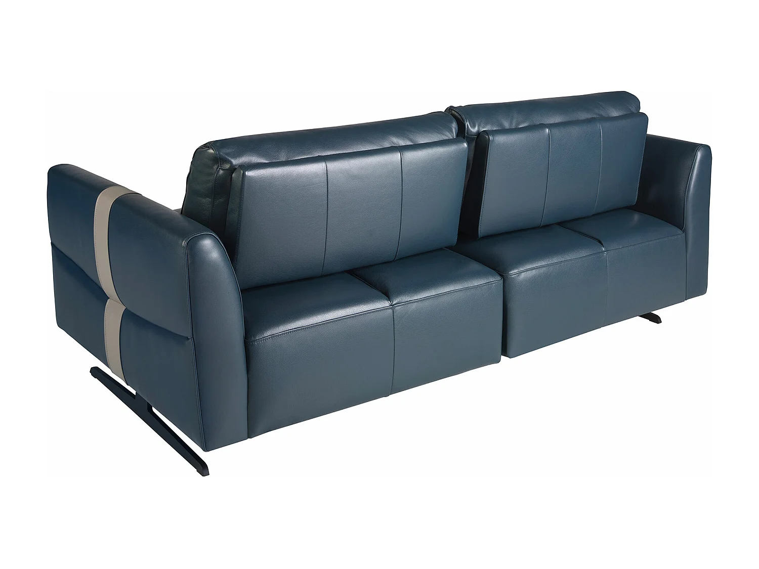 3 zitsbank blauw leer 6196 ANGEL CERDA