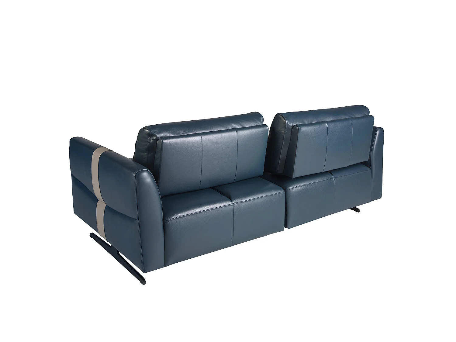 3 zitsbank blauw leer 6196 ANGEL CERDA