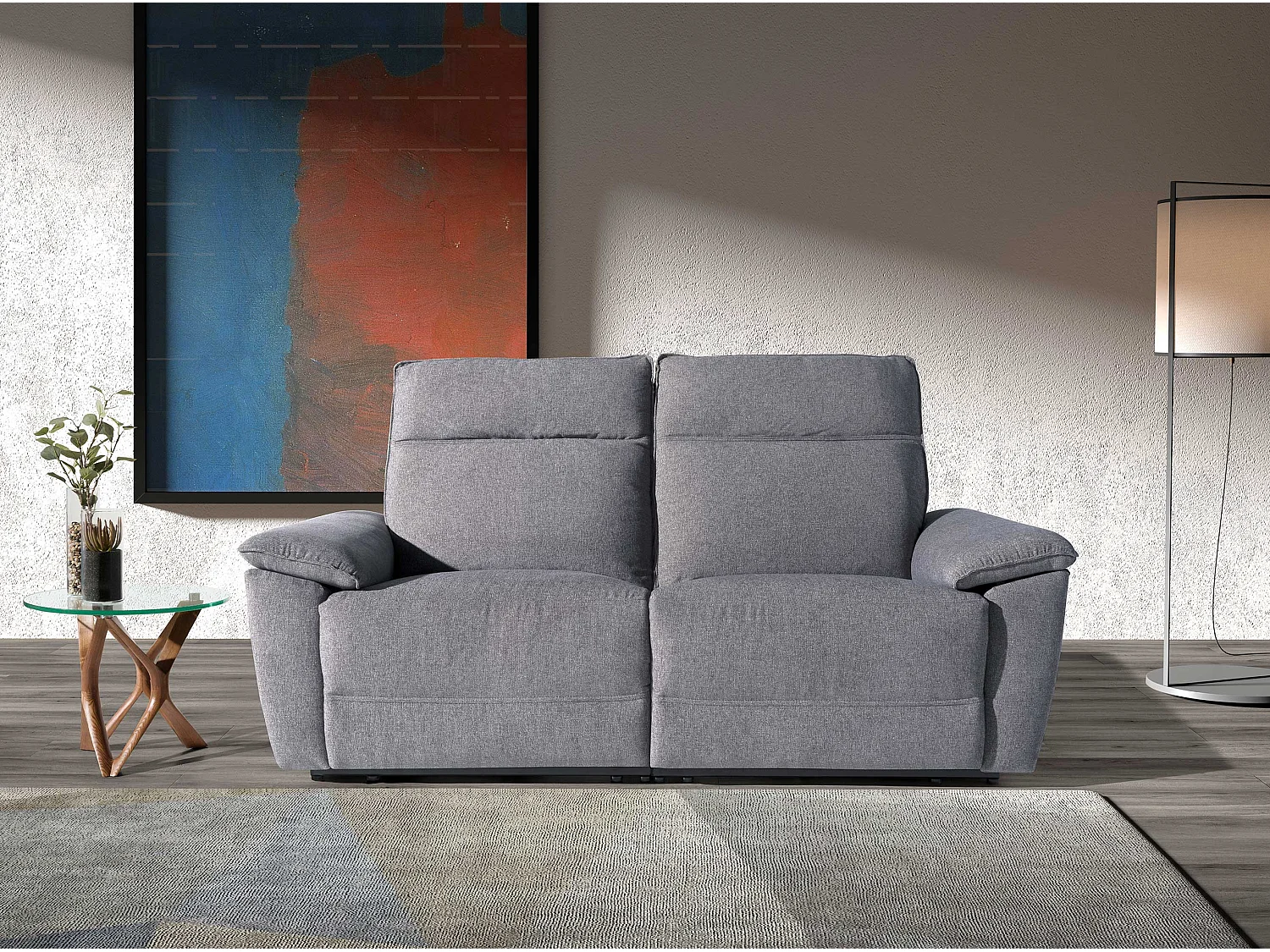 3-Sitzer-Sofa aus grauem Stoff  6192 ANGEL CERDA