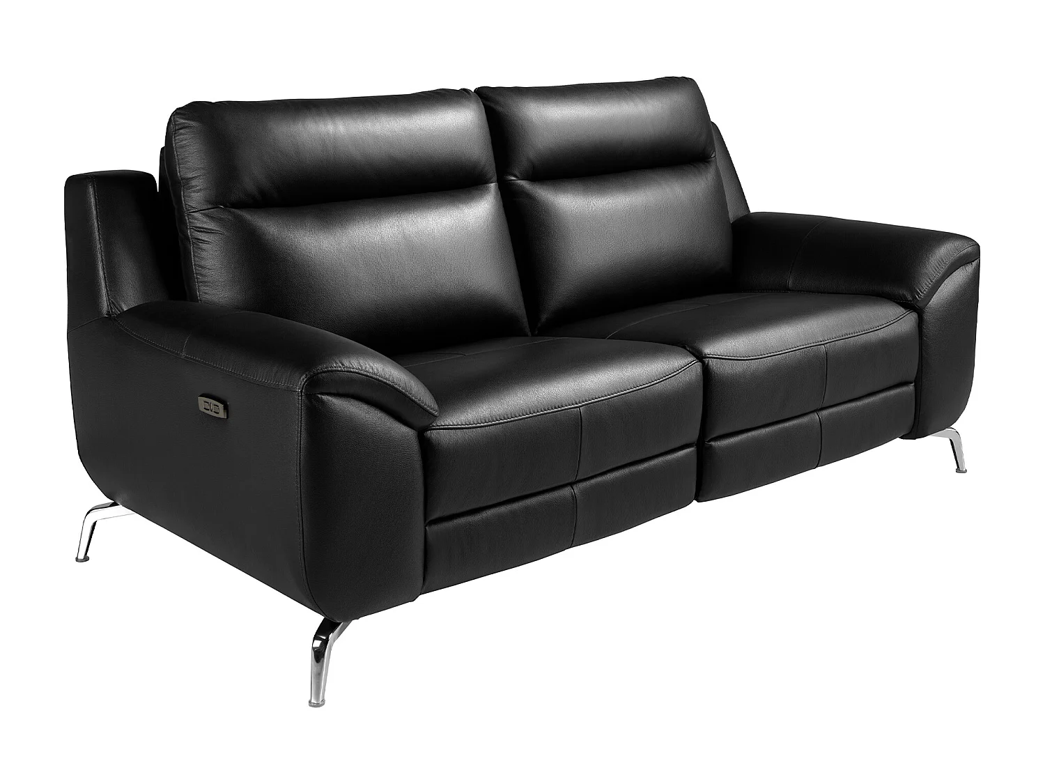 Divano relax a 2 posti in pelle nera 6193 ANGEL CERDA