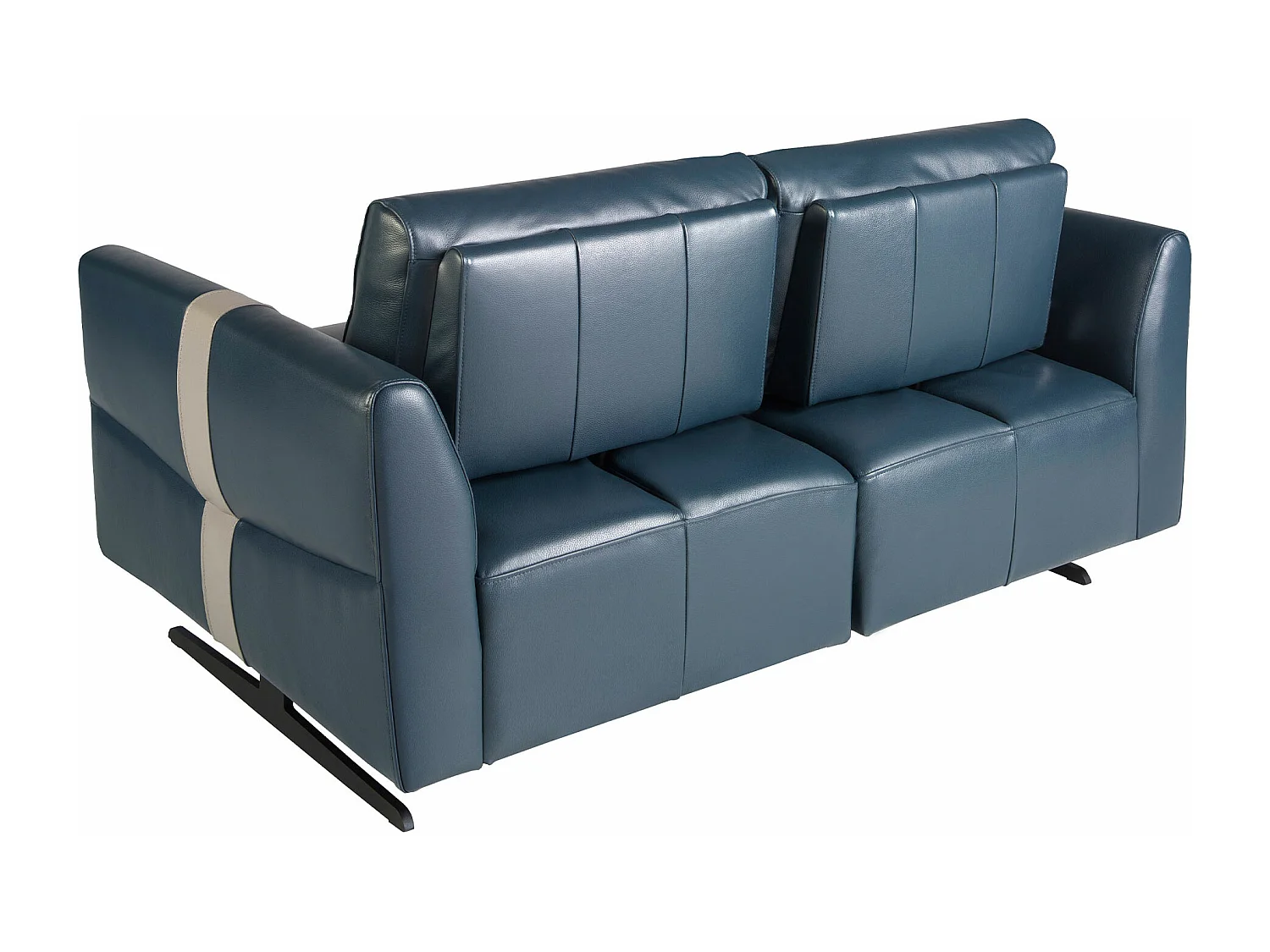 2 zitsbank blauw leer 6195 ANGEL CERDA