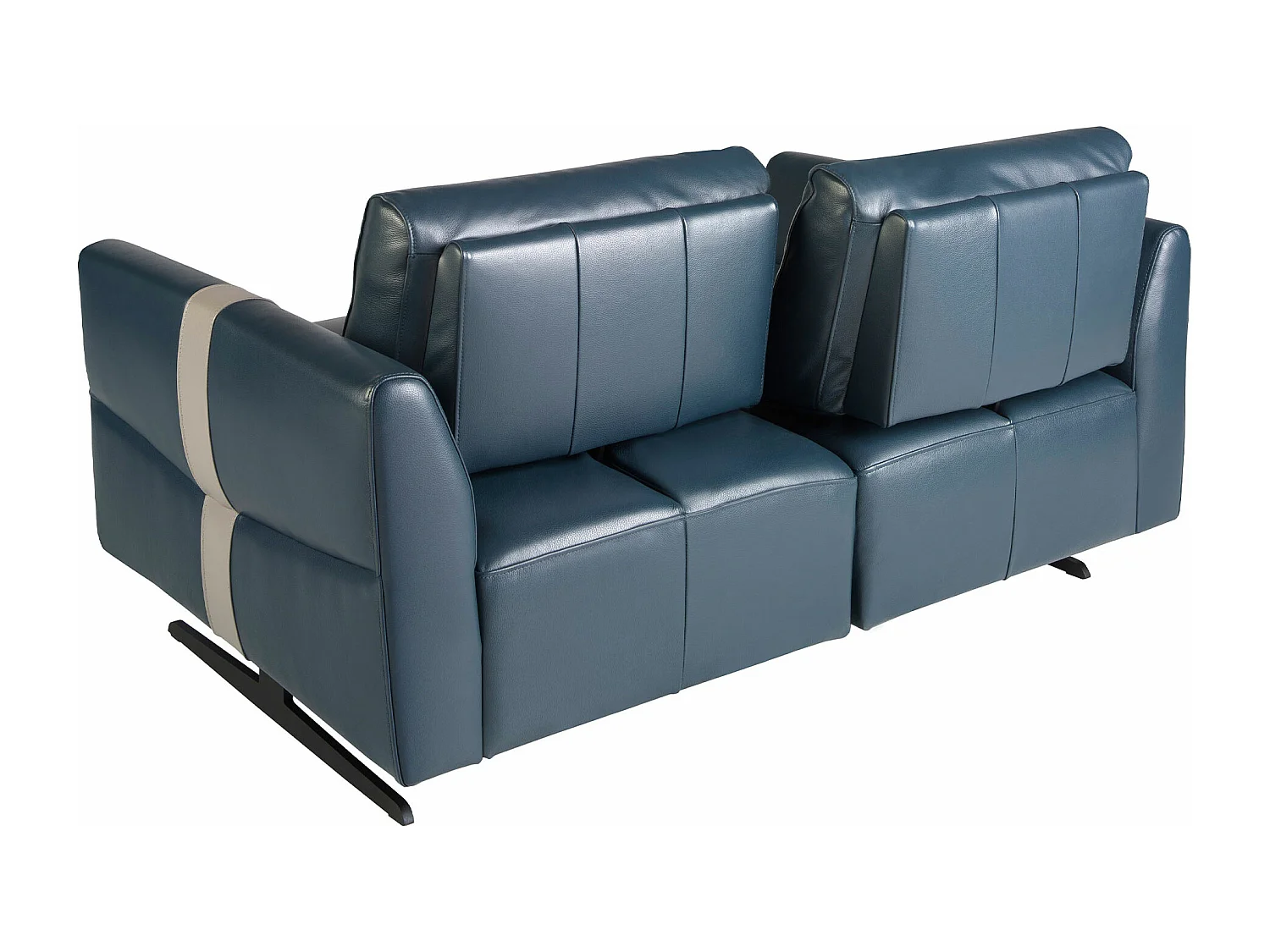 2 zitsbank blauw leer 6195 ANGEL CERDA