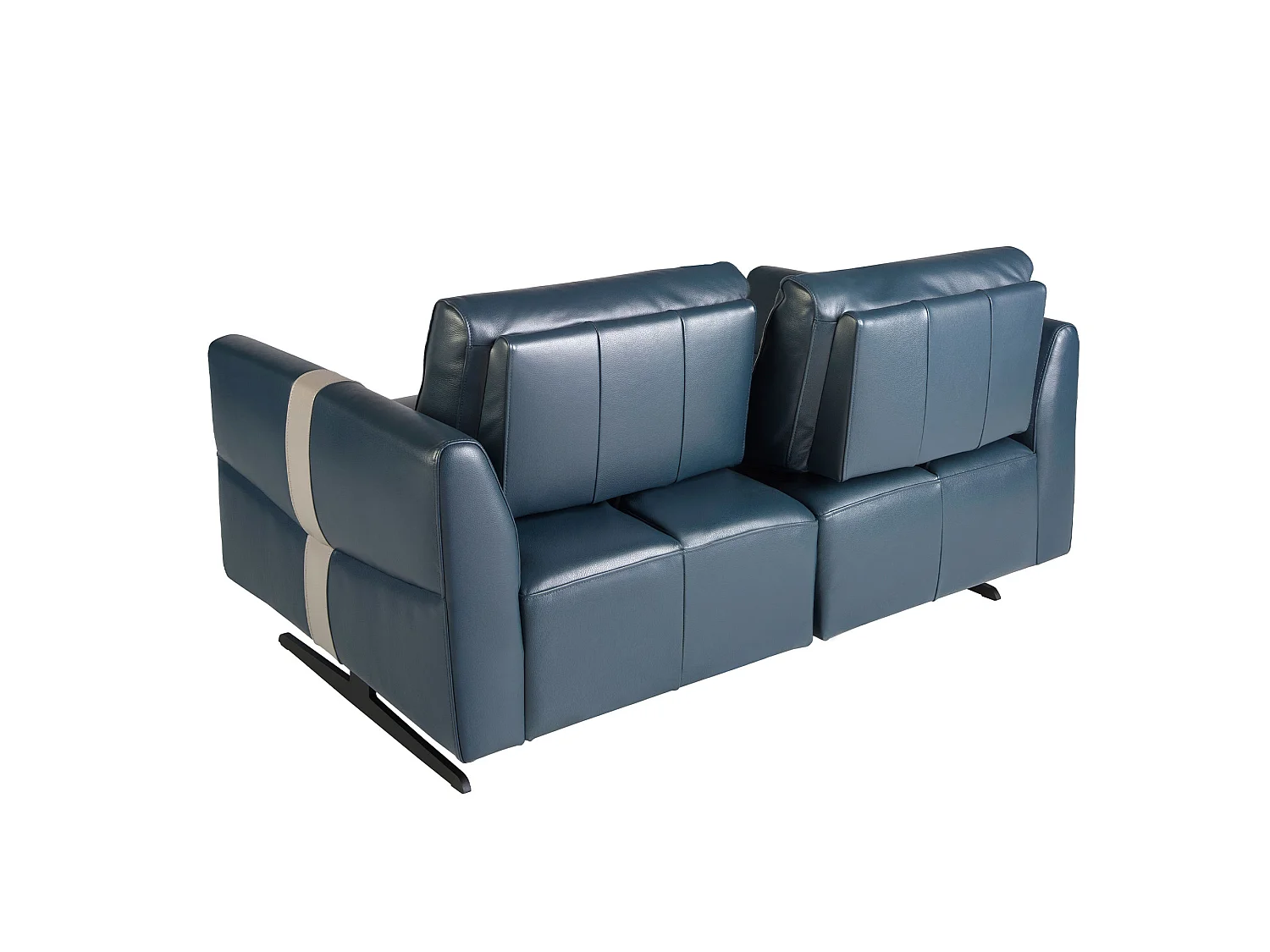 2 zitsbank blauw leer 6195 ANGEL CERDA