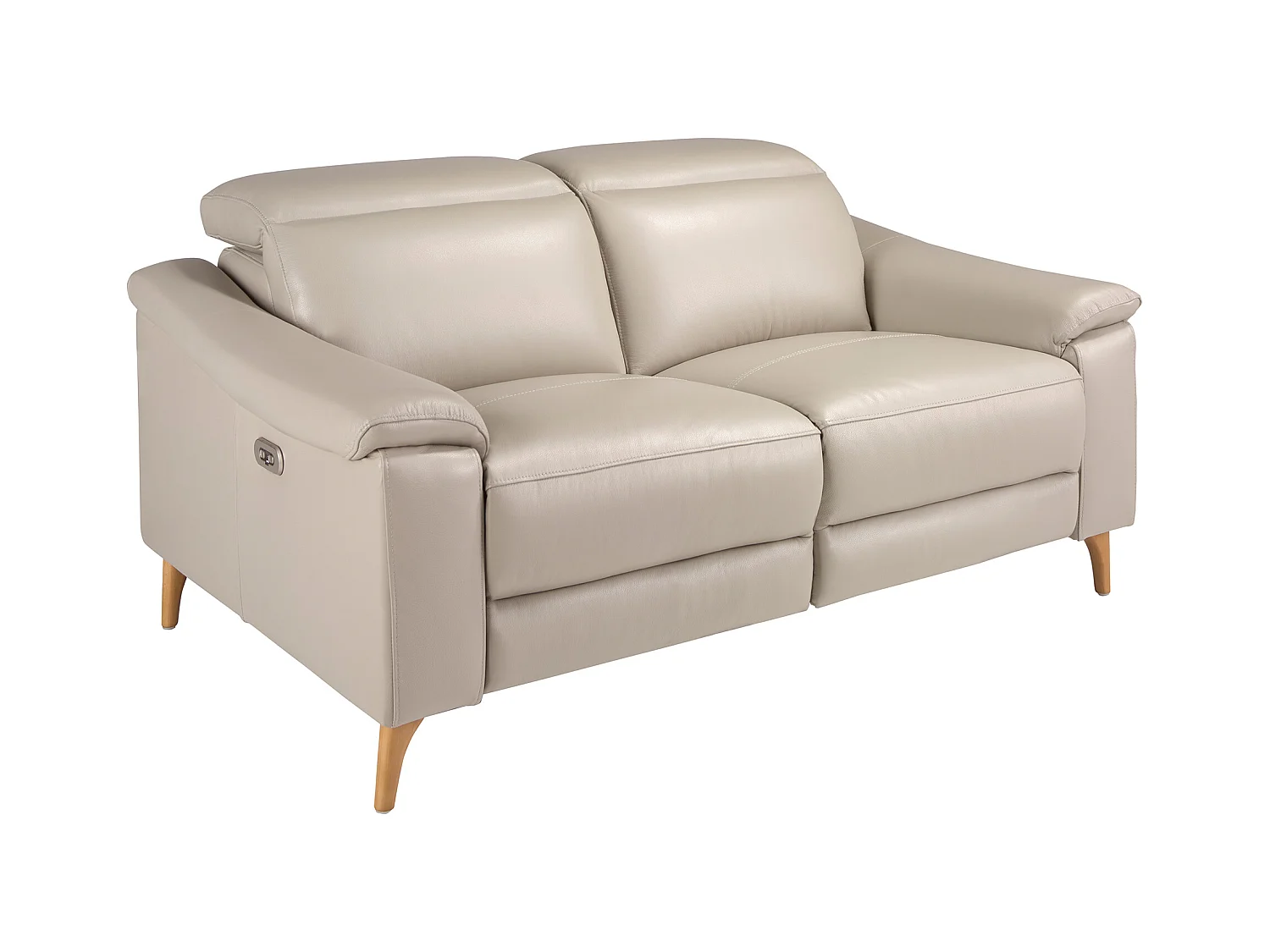 Divano relax a 2 posti in pelle grigio tortora   6189 ANGEL CERDA