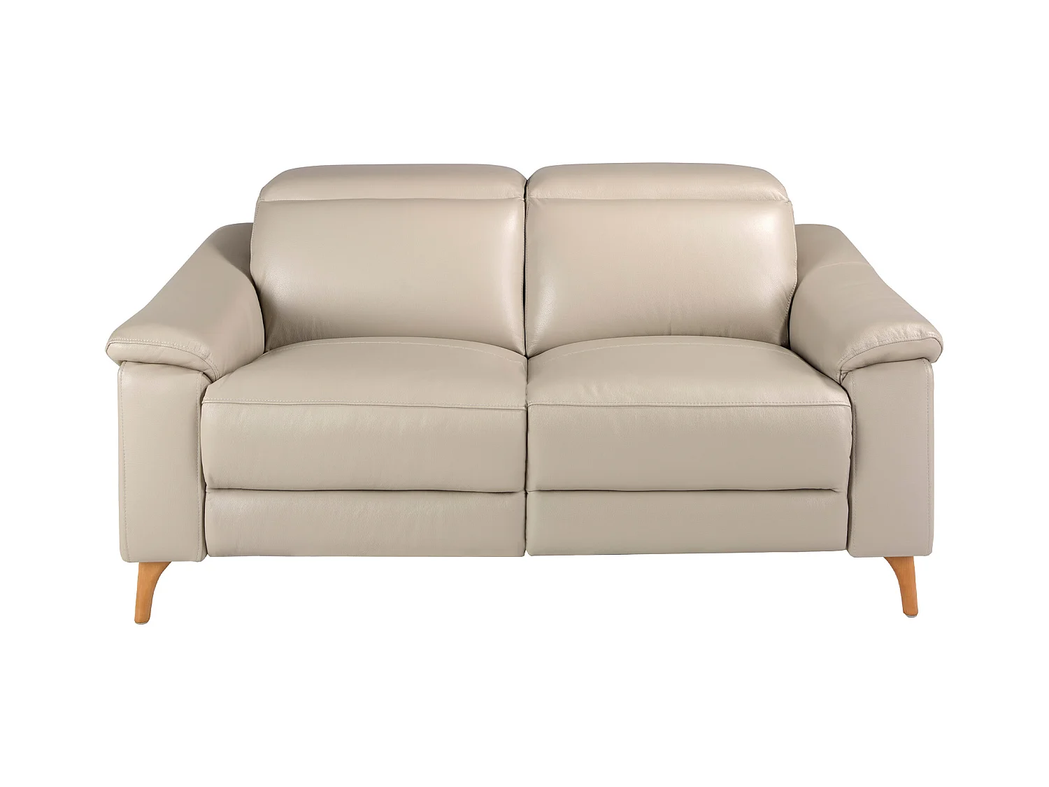Divano relax a 2 posti in pelle grigio tortora   6189 ANGEL CERDA