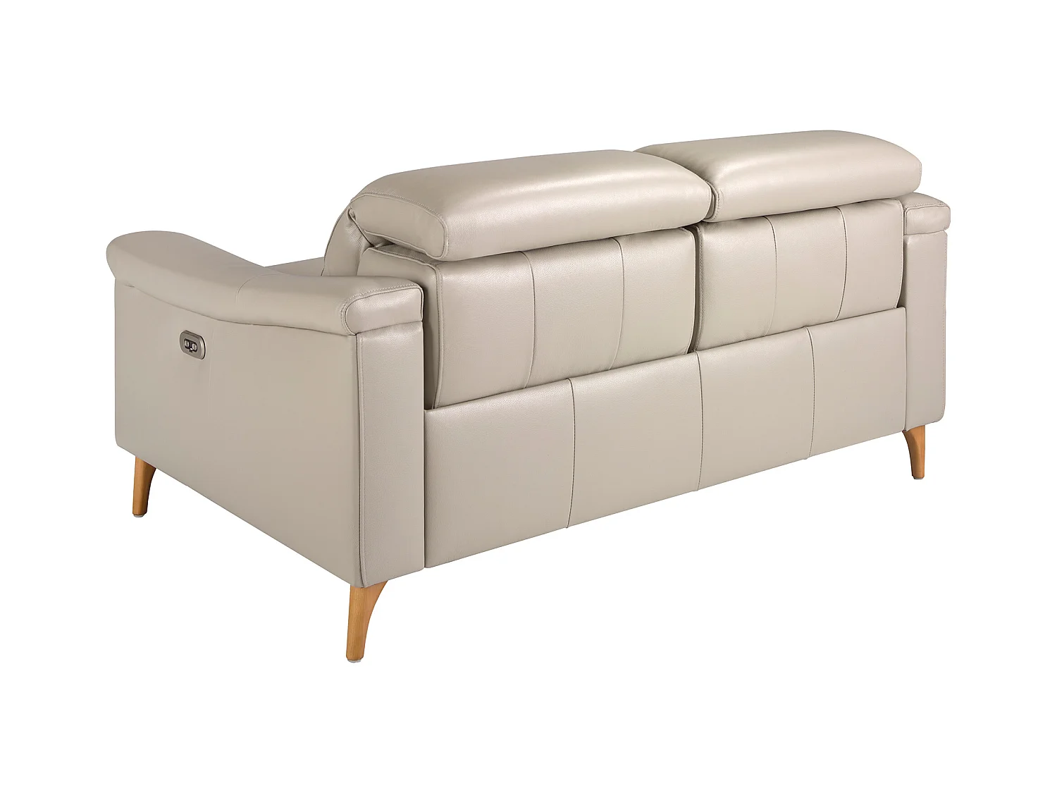 Divano relax a 2 posti in pelle grigio tortora   6189 ANGEL CERDA