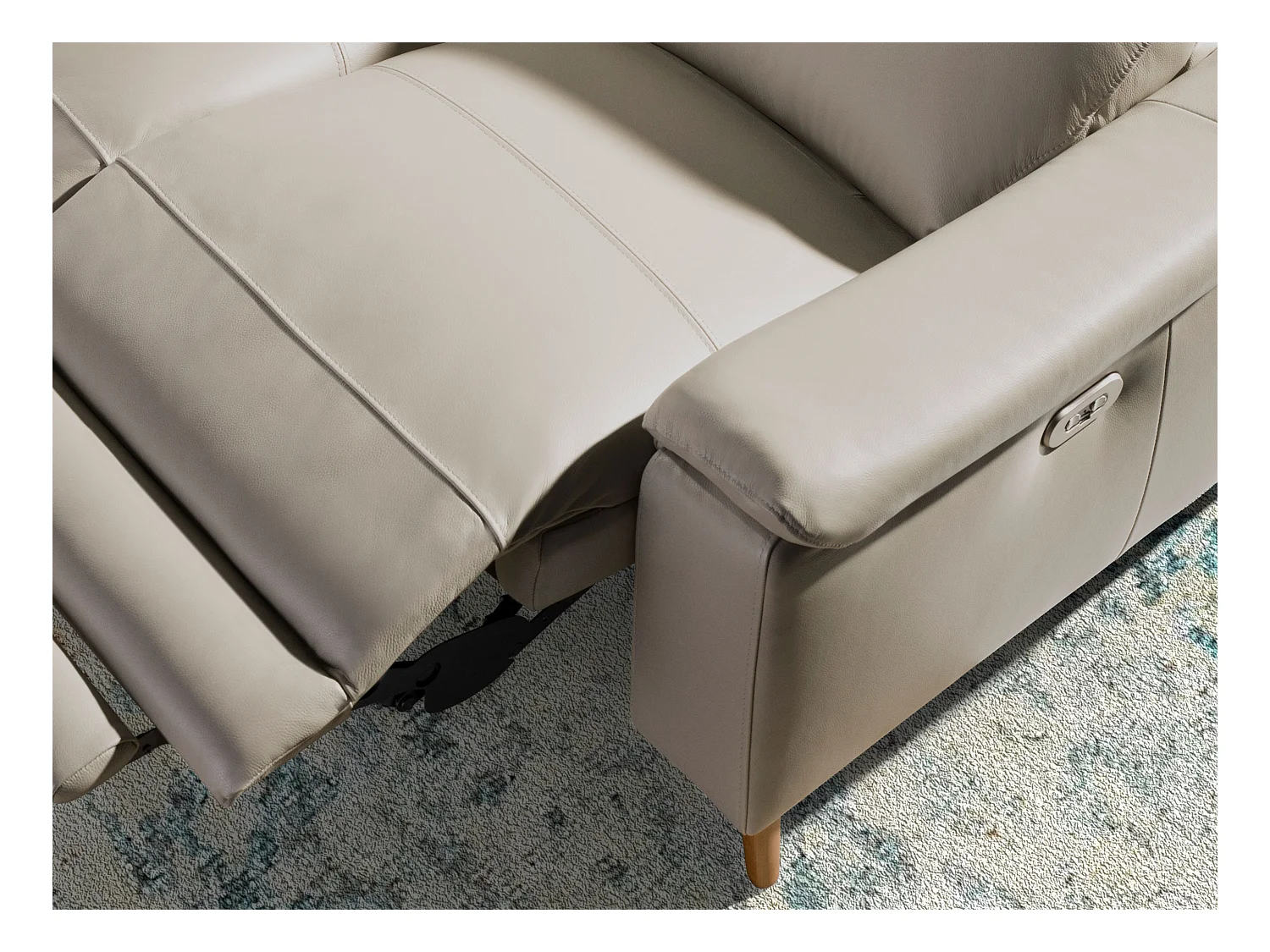Divano relax a 2 posti in pelle grigio tortora   6189 ANGEL CERDA