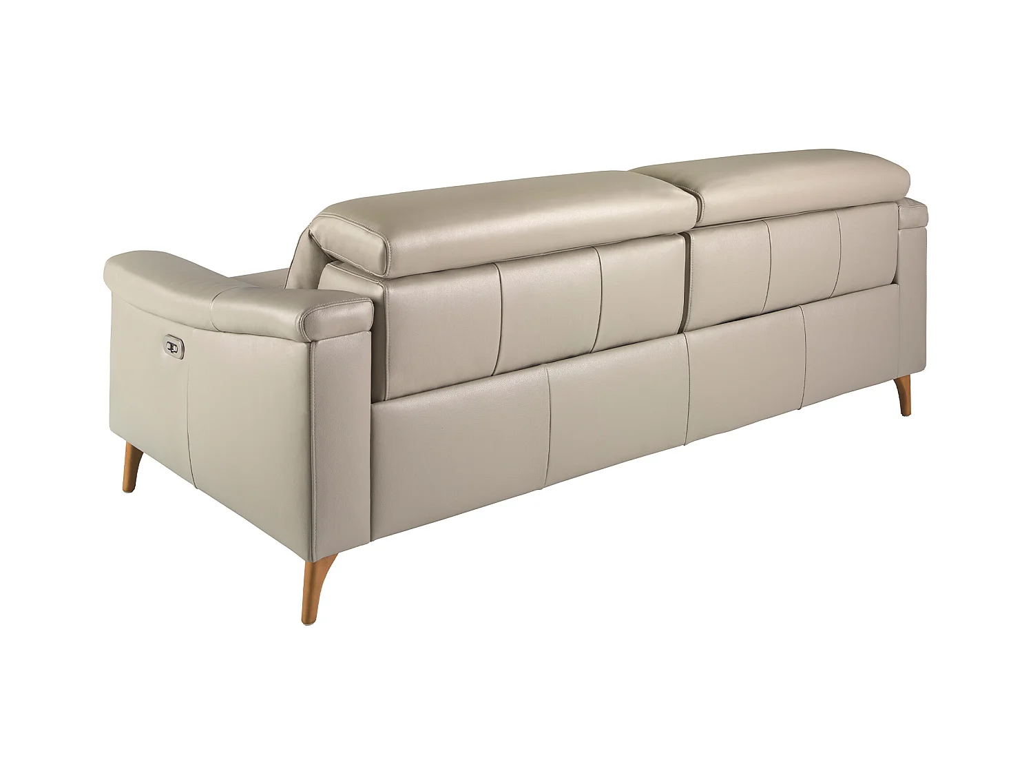 3-Sitzer-Relax-Sofa aus taupefarbenem Leder  6190 ANGEL CERDA
