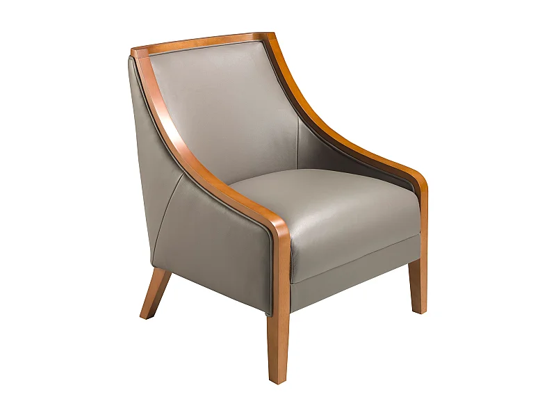 Fauteuil en cuir gris 5126 ANGEL CERDA