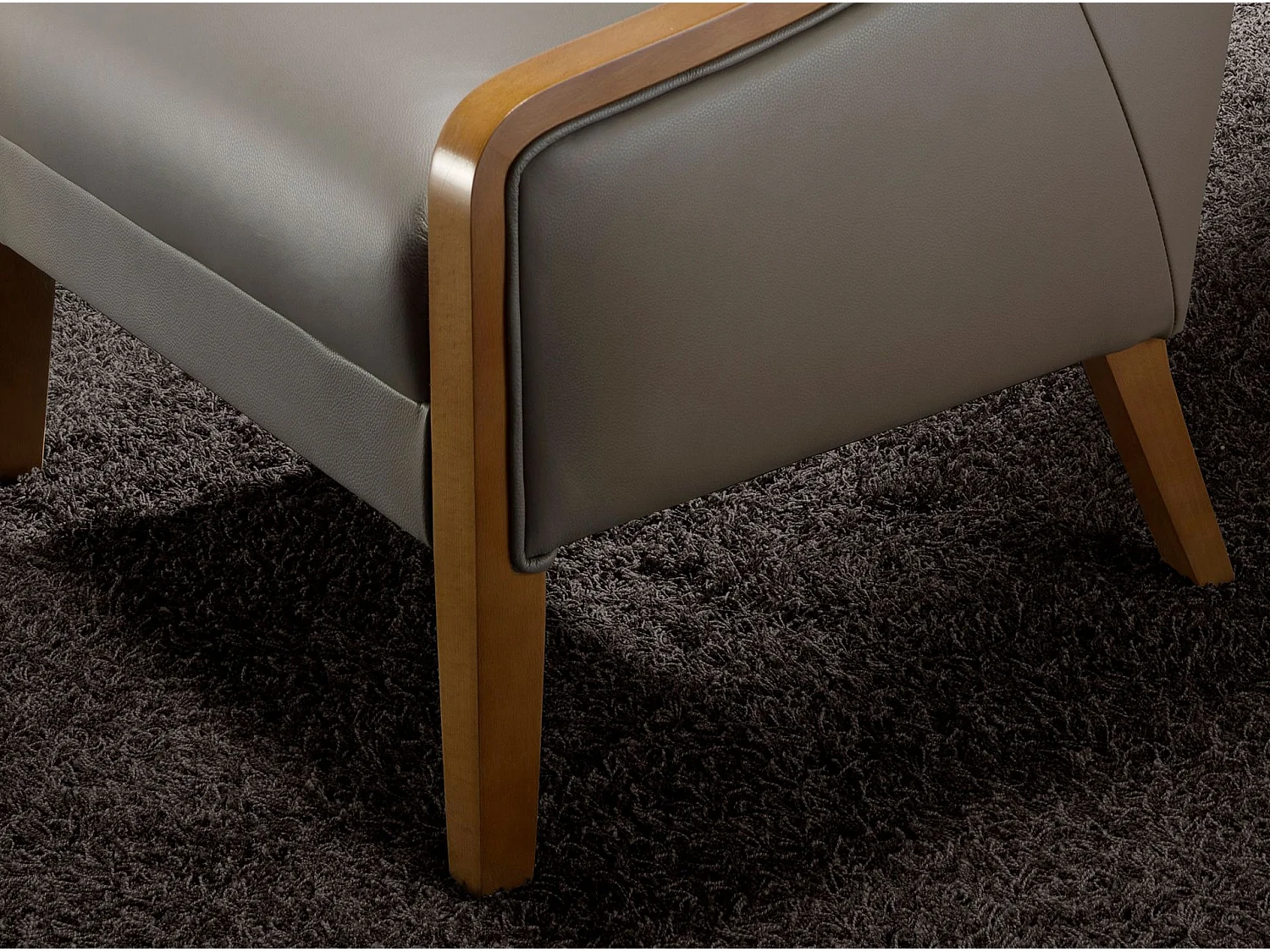 Fauteuil en cuir gris 5126 ANGEL CERDA