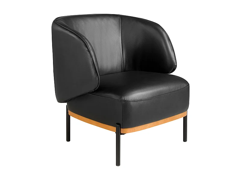 Poltrona in pelle nera   5128 ANGEL CERDA