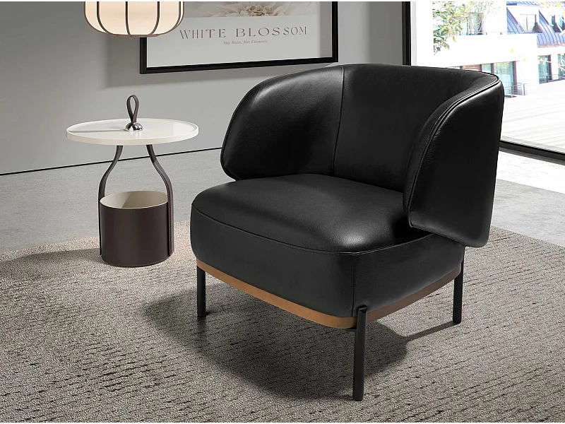 Fauteuil en cuir noir 5128 ANGEL CERDA