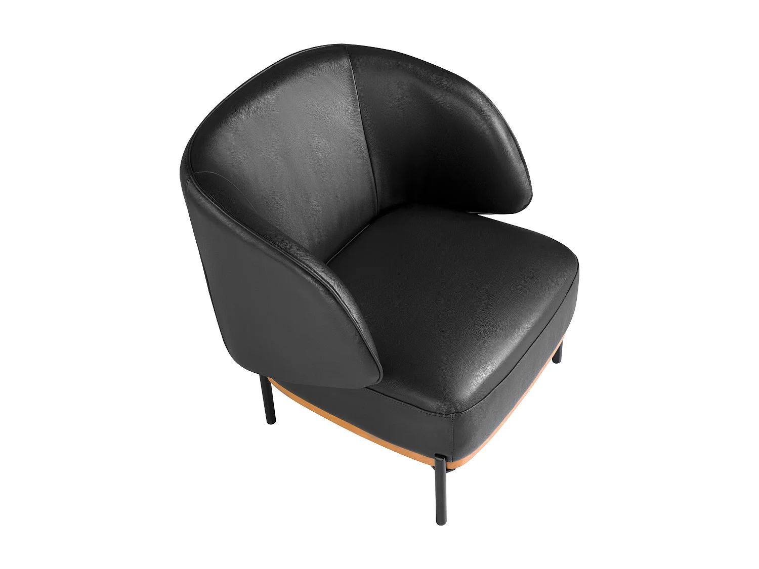 Schwarzer Ledersessel 5128 ANGEL CERDA