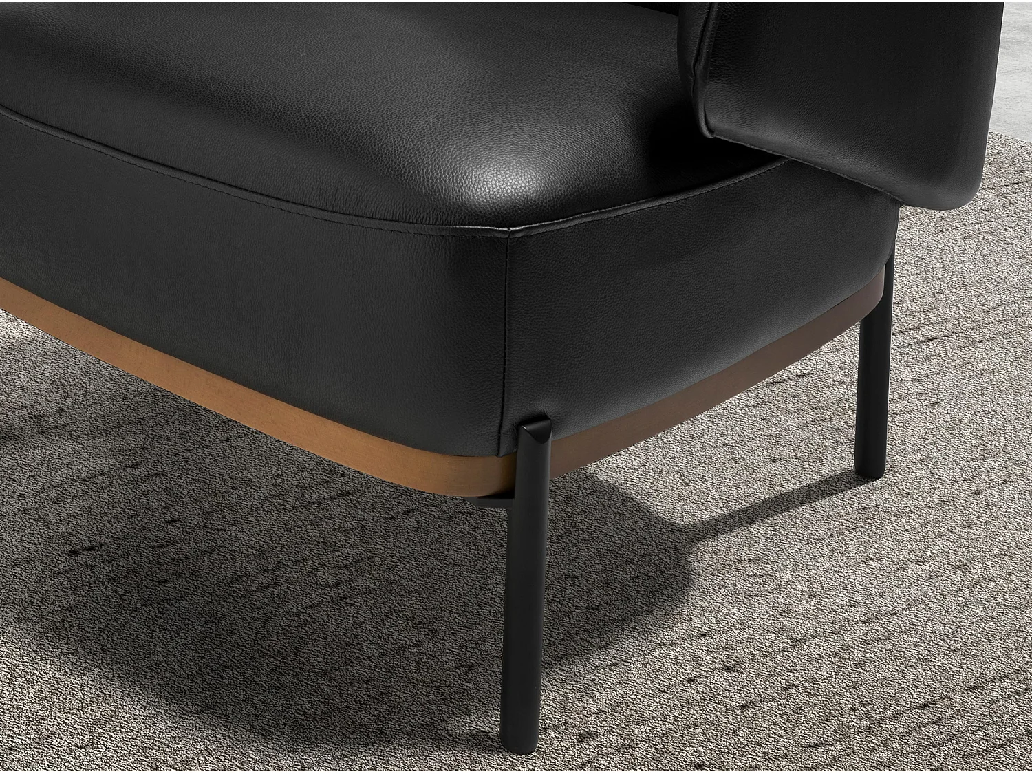 Schwarzer Ledersessel 5128 ANGEL CERDA