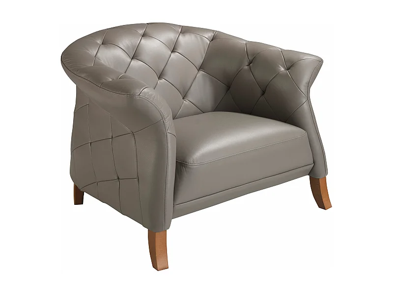 Fauteuil en cuir gris 5132 ANGEL CERDA