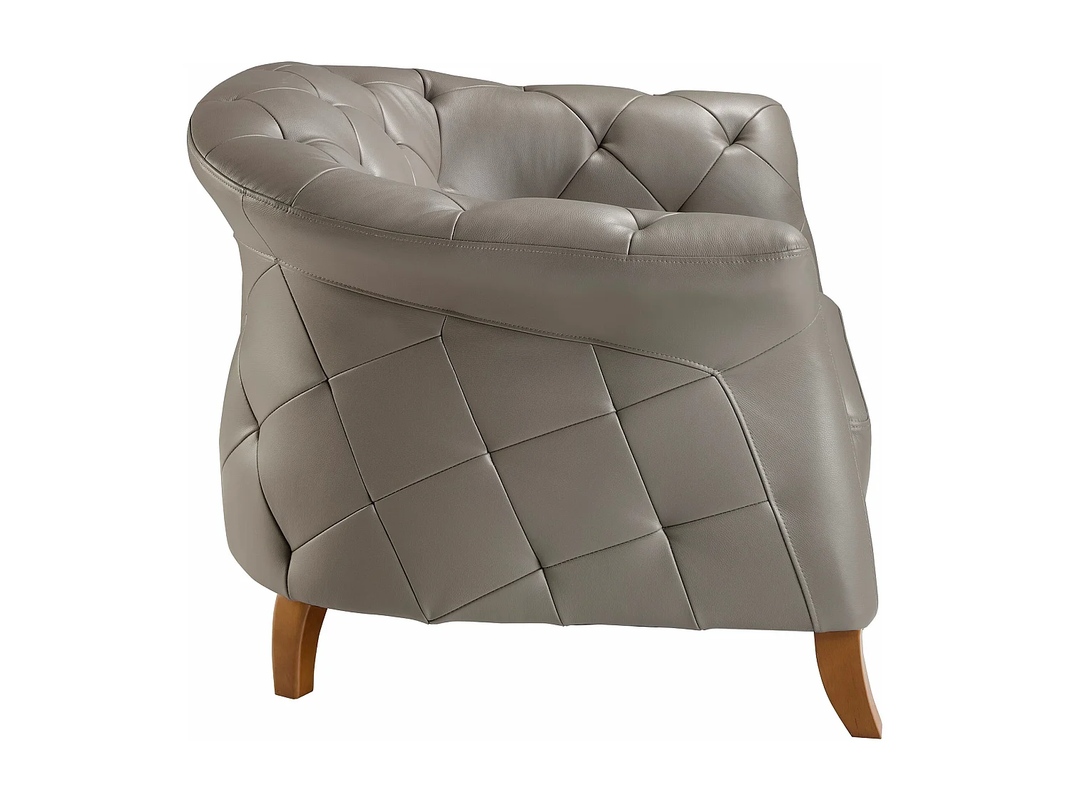 Fauteuil en cuir gris 5132 ANGEL CERDA
