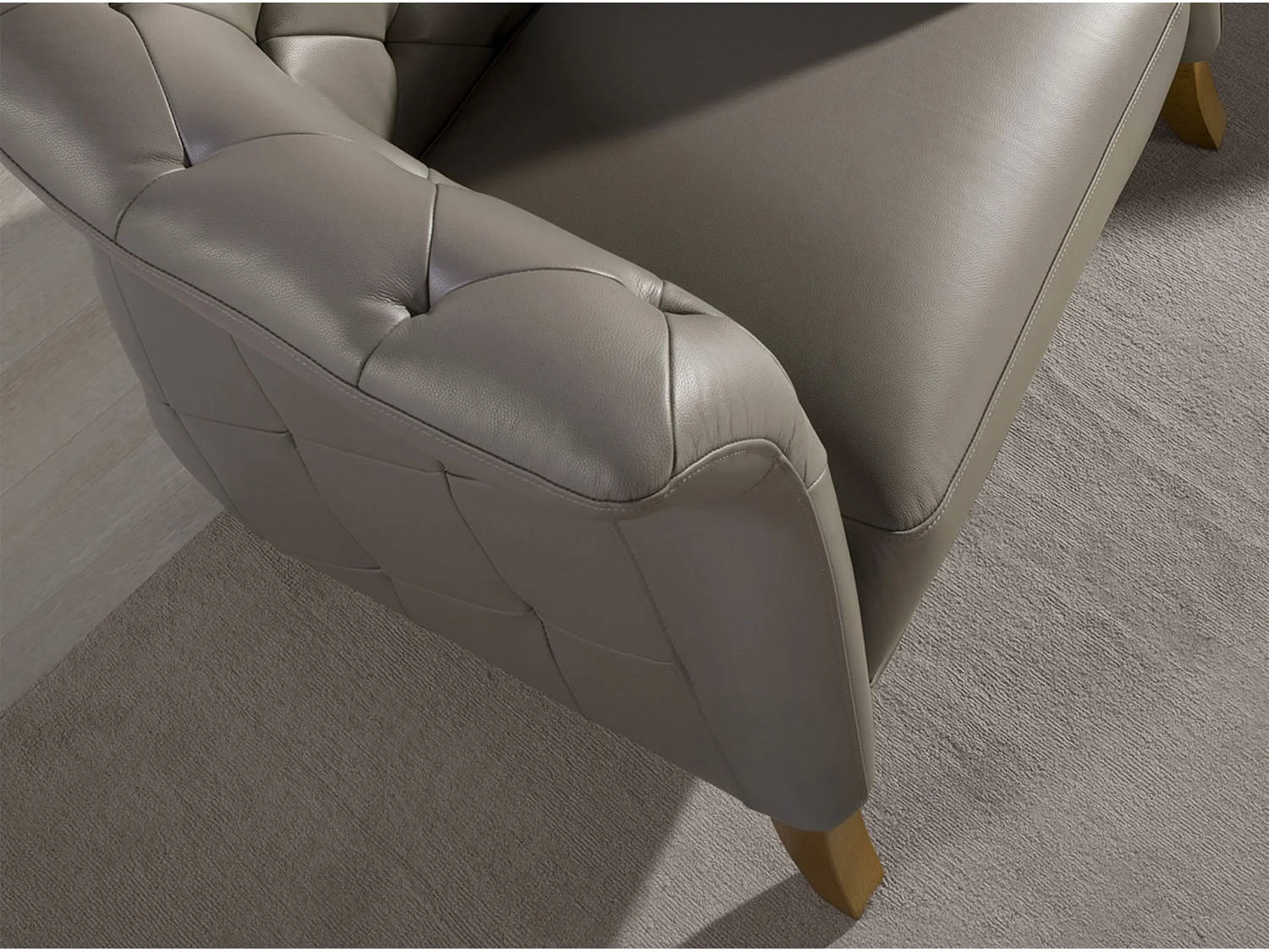 Fauteuil en cuir gris 5132 ANGEL CERDA