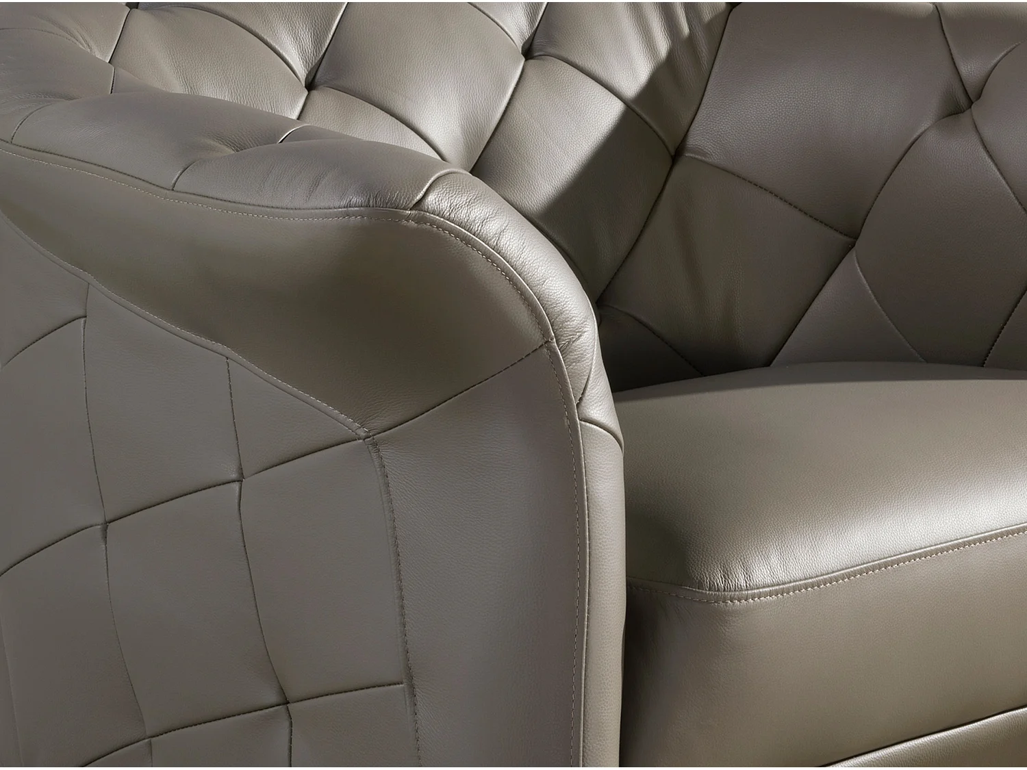 Fauteuil en cuir gris 5132 ANGEL CERDA