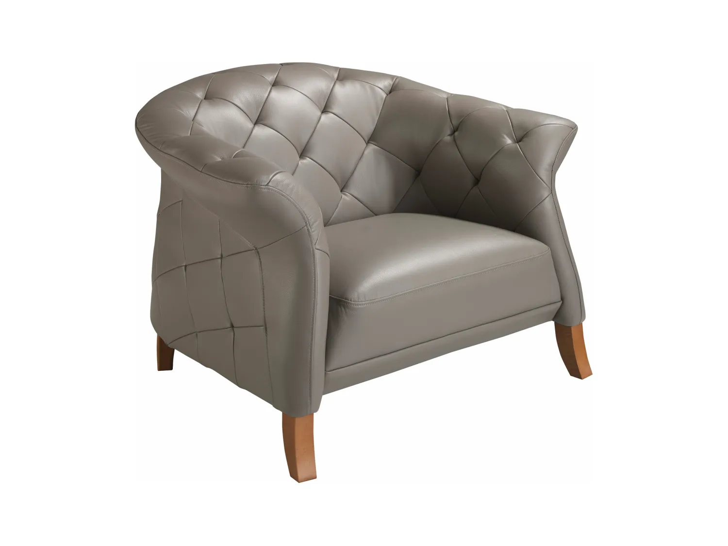 Fauteuil en cuir gris 5132 ANGEL CERDA
