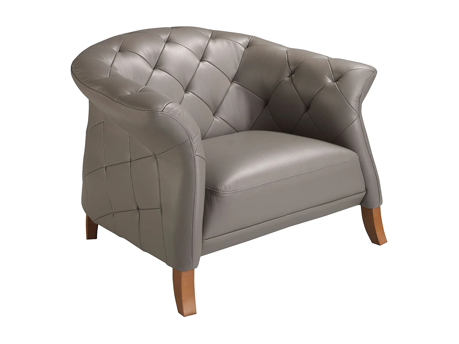 Fauteuil en cuir gris 5132 ANGEL CERDA